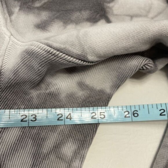 Adidas Hoodie Sweatshirt Mens Sz Large All Szn Fleece Washed Gray Tie Dye Pocket - Picture 7 of 15
